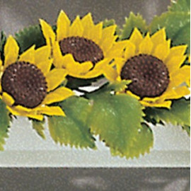 Dalebrook Garnish, Sunflower with White Base - 12 per box