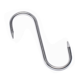 S Hook, 2 Points, Stainless Steel - 180x7mm