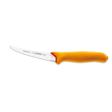 Giesser 13cm/5" Primeline Boning Knife, Curved/Stiff, Yellow Handle