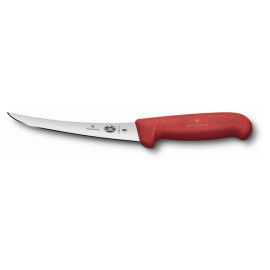 Victorinox Boning Knife, Curved/Narrow, Red Handle - 15cm/6"