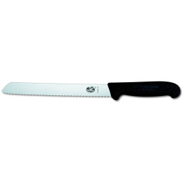 Victorinox Fibrox Bread Knife, Serrated Edge, Black Handle - 21cm/8.5"