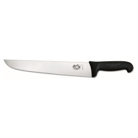 Victorinox Butchers/Steak Knife, Straight, Black Handle - 26cm/10.5"