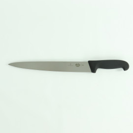 Victorinox Wide Slicing Knife, Pointed Tip/Extra, Black Handle - 30cm/12"