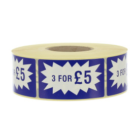 3 for £5 Long Flash Label. Label Size: 35x67mm/1.37"x2.6"