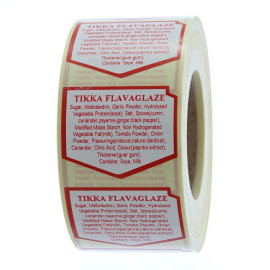 Declaration Ingredient Label - Tikka